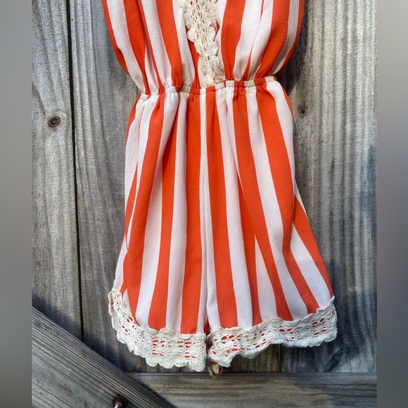 ILLA ILLA Striped Orange and White Romper - Picture 3 of 8